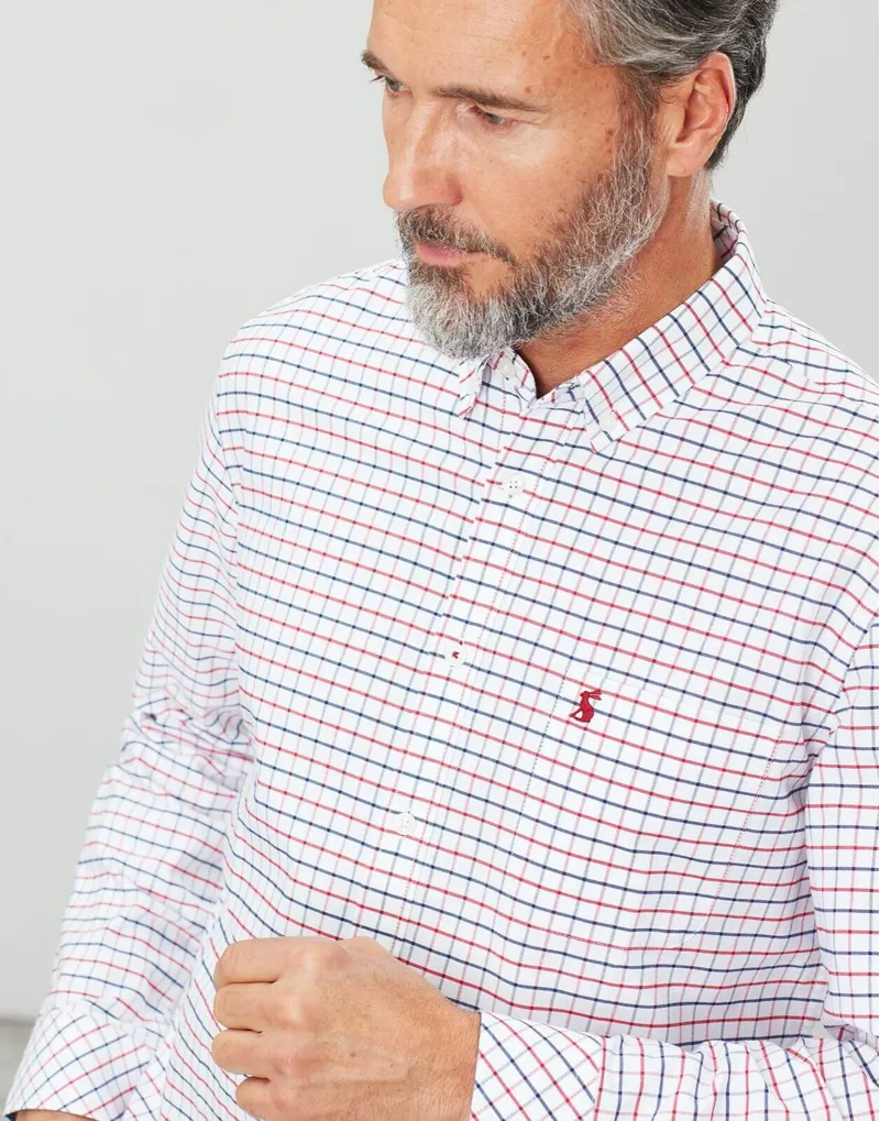 Joules Welford Classic White Red and Blue Check Shirt-1